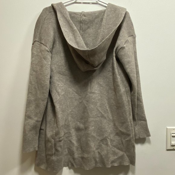 SHEIN Grey Hooded Cardigan with Pockets - Picture 2 of 4